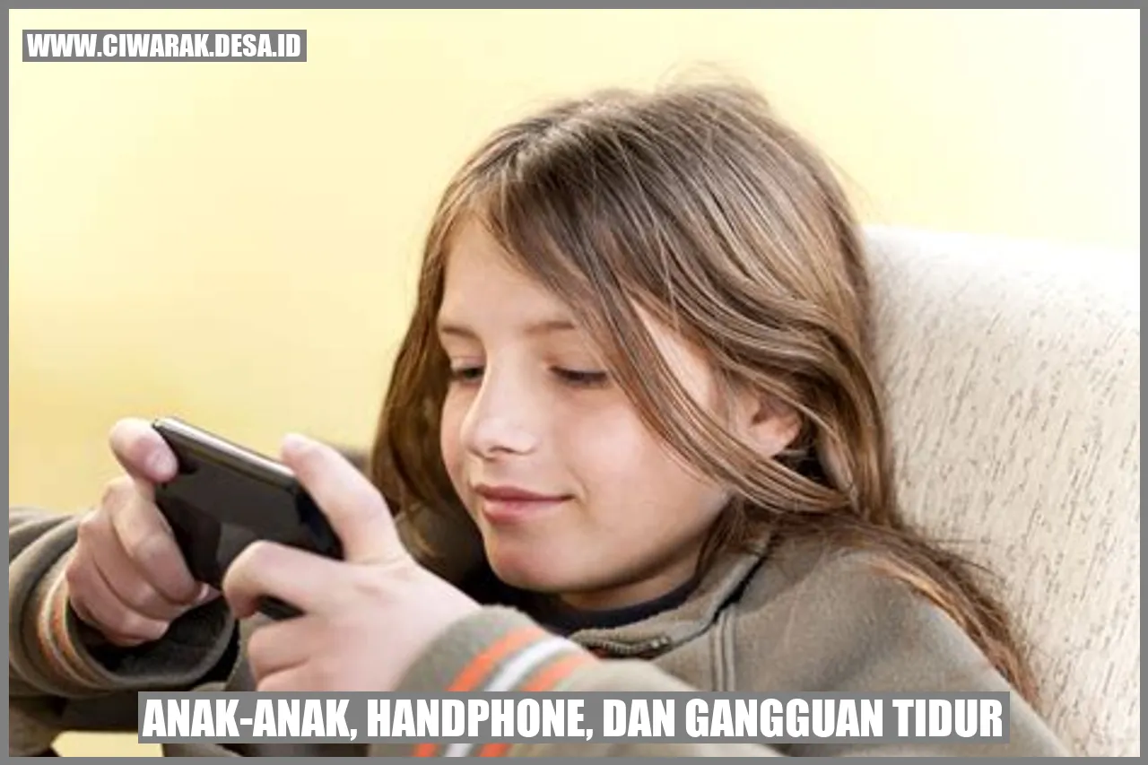 Kesalahan Anak dengan Handphone